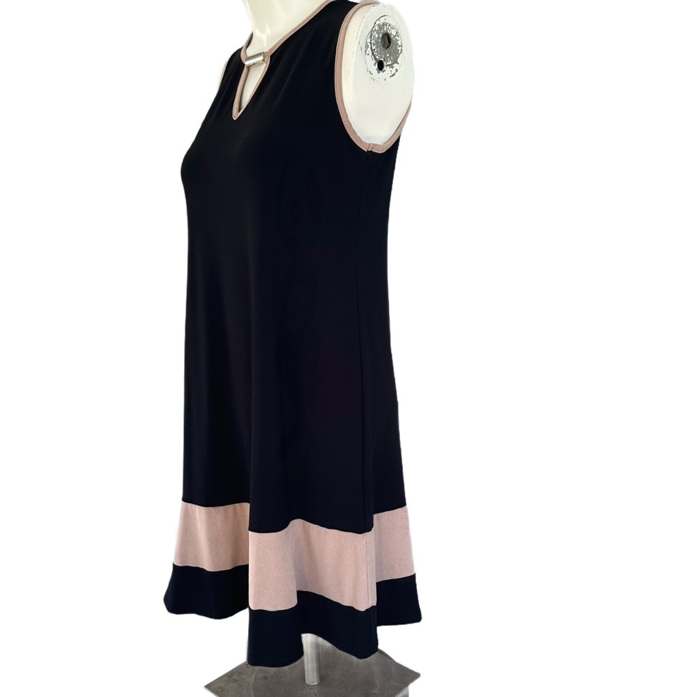 Black Sleeveless A-Line Cocktail Dress, Size 8 - Picture 4 of 6